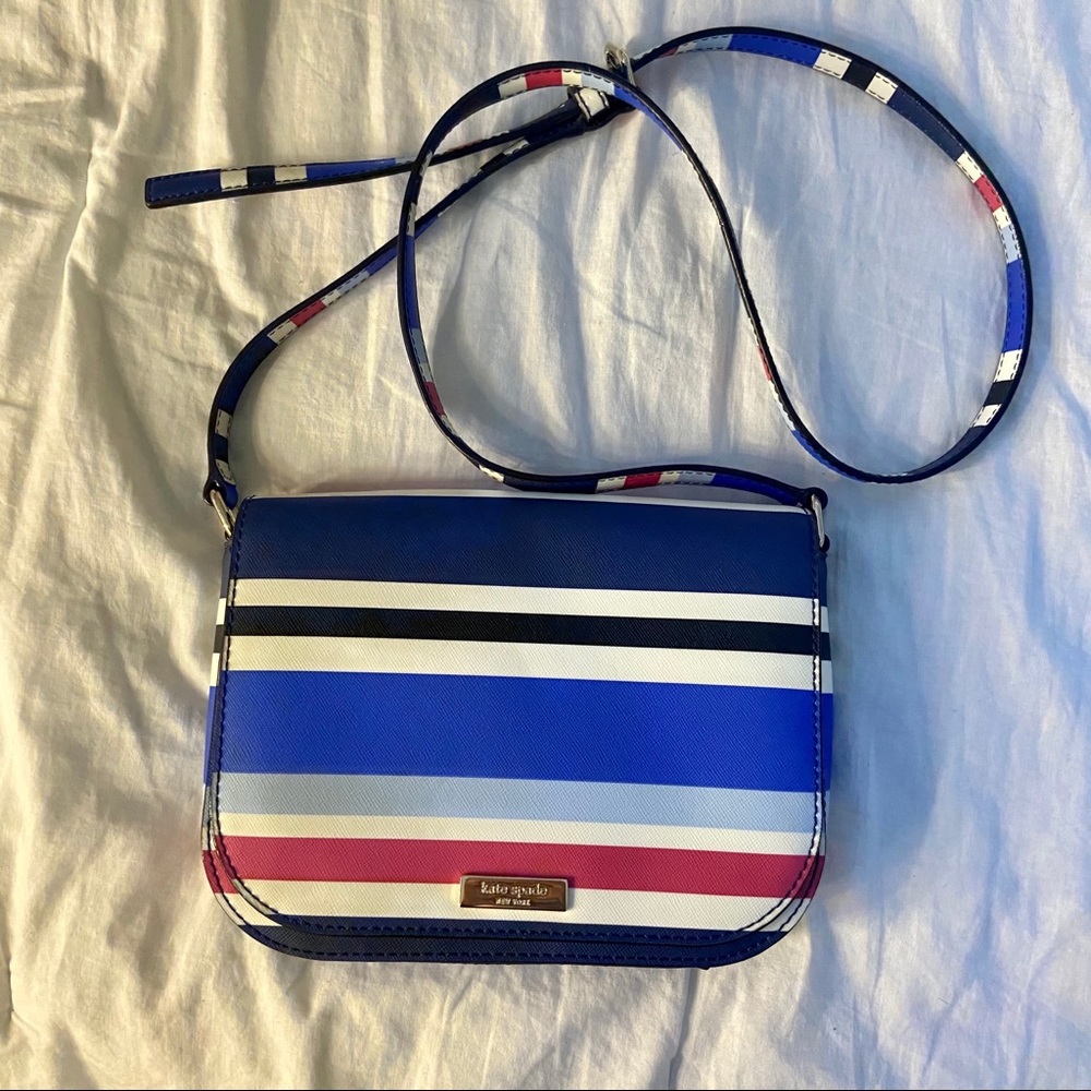 NEW Kate Spade BAG ONLY Blue Medium Flap Crossbody